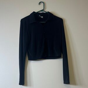 H&M Black Long Sleeve Button Down Shirt